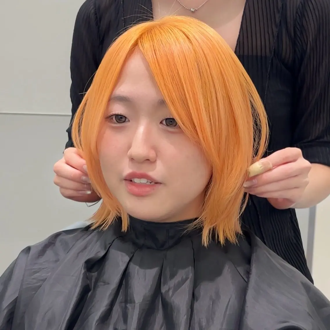 ショート カット ヘアカラー トリートメント 盛れる透明感カラー momokaのヘアスタイル