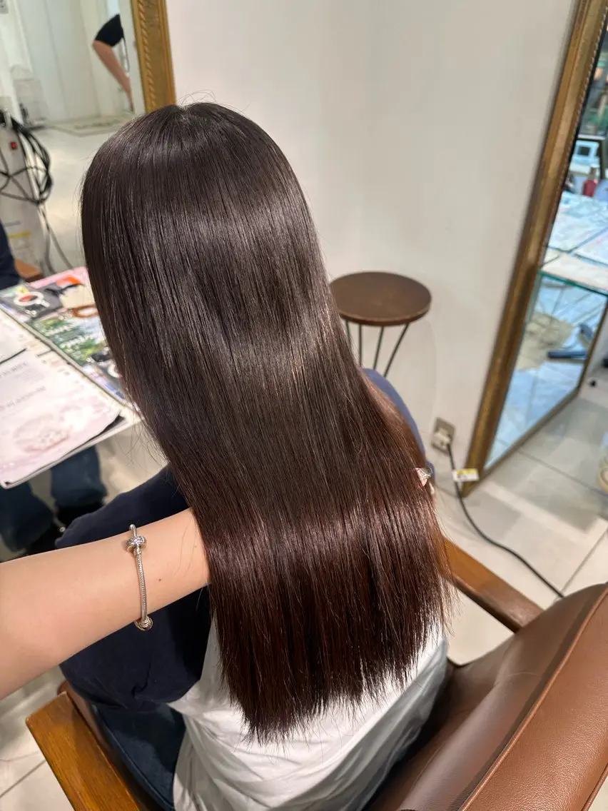 ロング トリートメント 髪質改善艶カラー🩶 Nanako ⟡.·のヘアスタイル