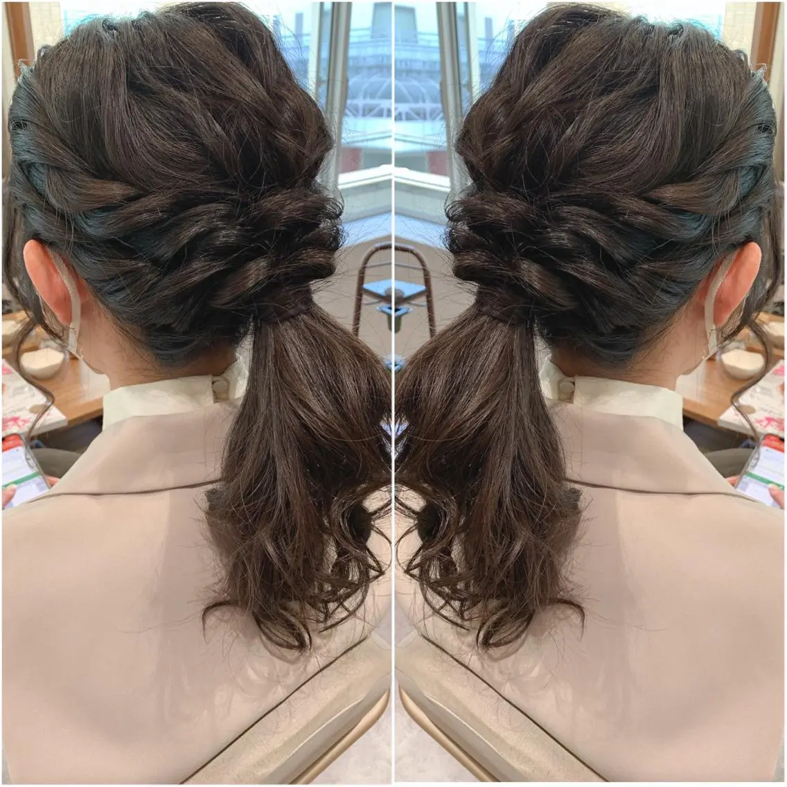セミロング ヘアアレンジ ヘアセット 韓国hair🦋 Nanaのヘアスタイル