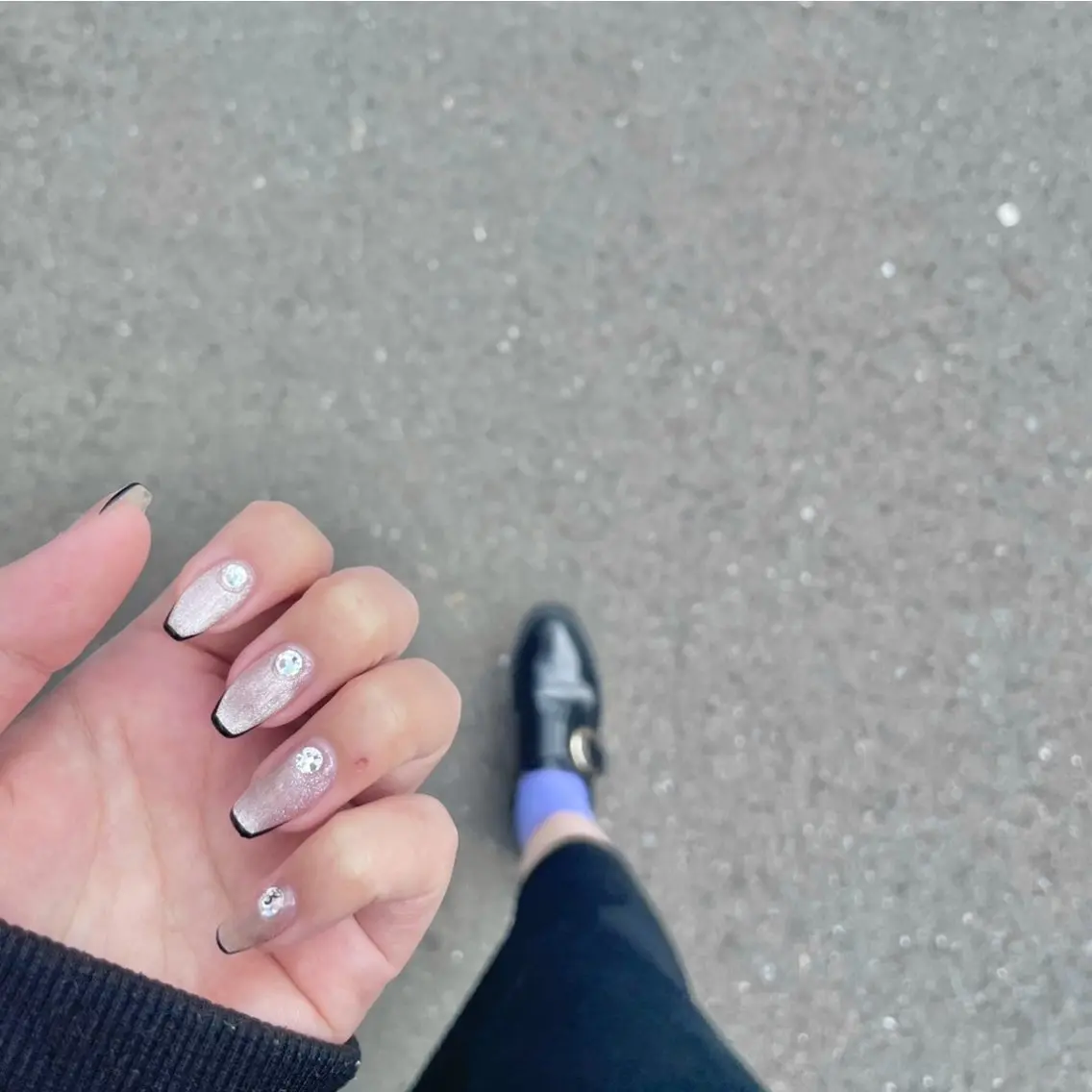 ネイル フレンチネイル マグネットネイル ハンドネイル U_Nail シンプル専門店のネイルデザイン