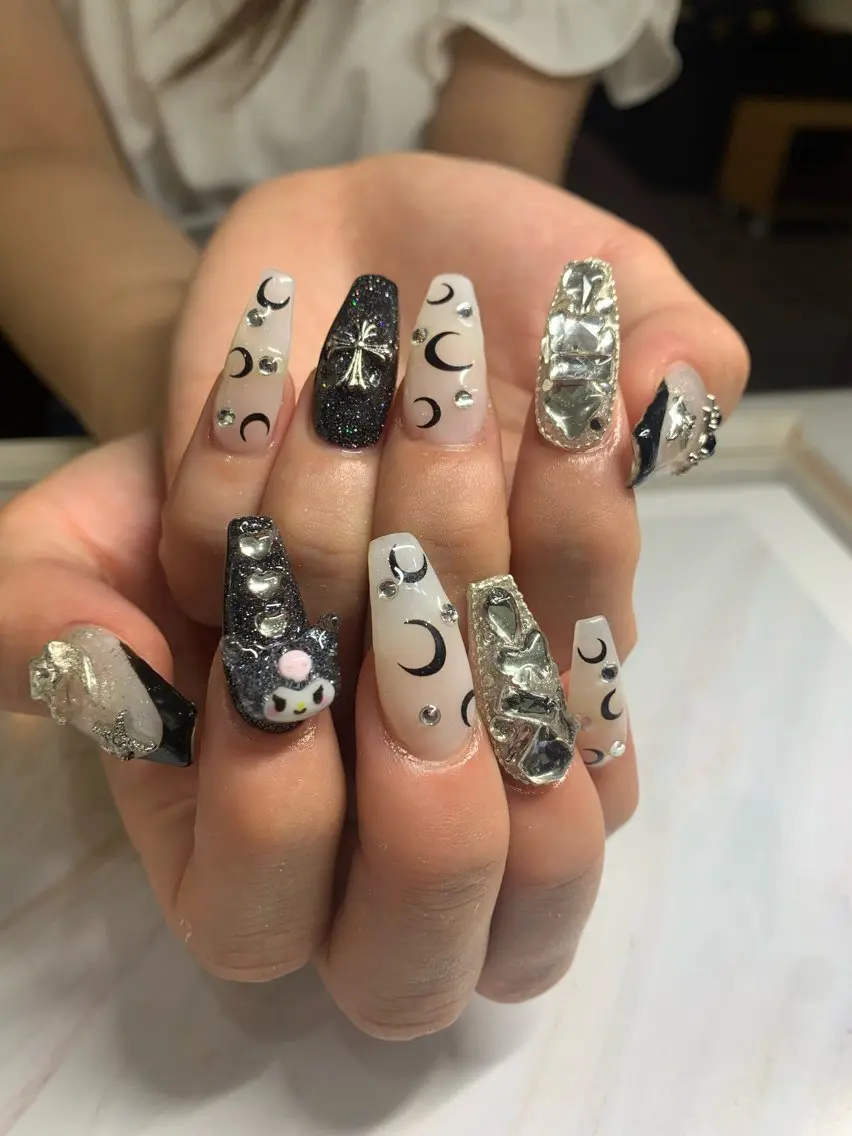 ネイル フレンチネイル ジェルネイル 韓国ネイル マグネットネイル マグネットフレンチ akina nailsのネイルデザイン