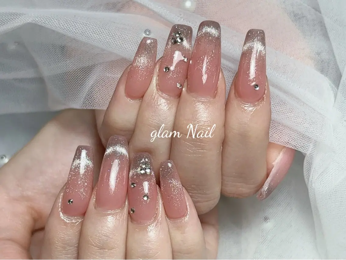 ネイル エツメ💅 長さ出し🎀デザインのネイルデザイン