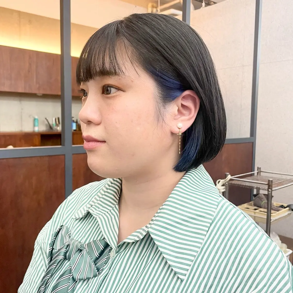ショート カラー メンズ メンズブリーチ ブリーチ ブルーカラー ケアブリーチ デザインカラー カット ヘアカラー トリートメント ヘアセット ✂︎ウルフ・ショート ✂︎MIKUNIのヘアスタイル