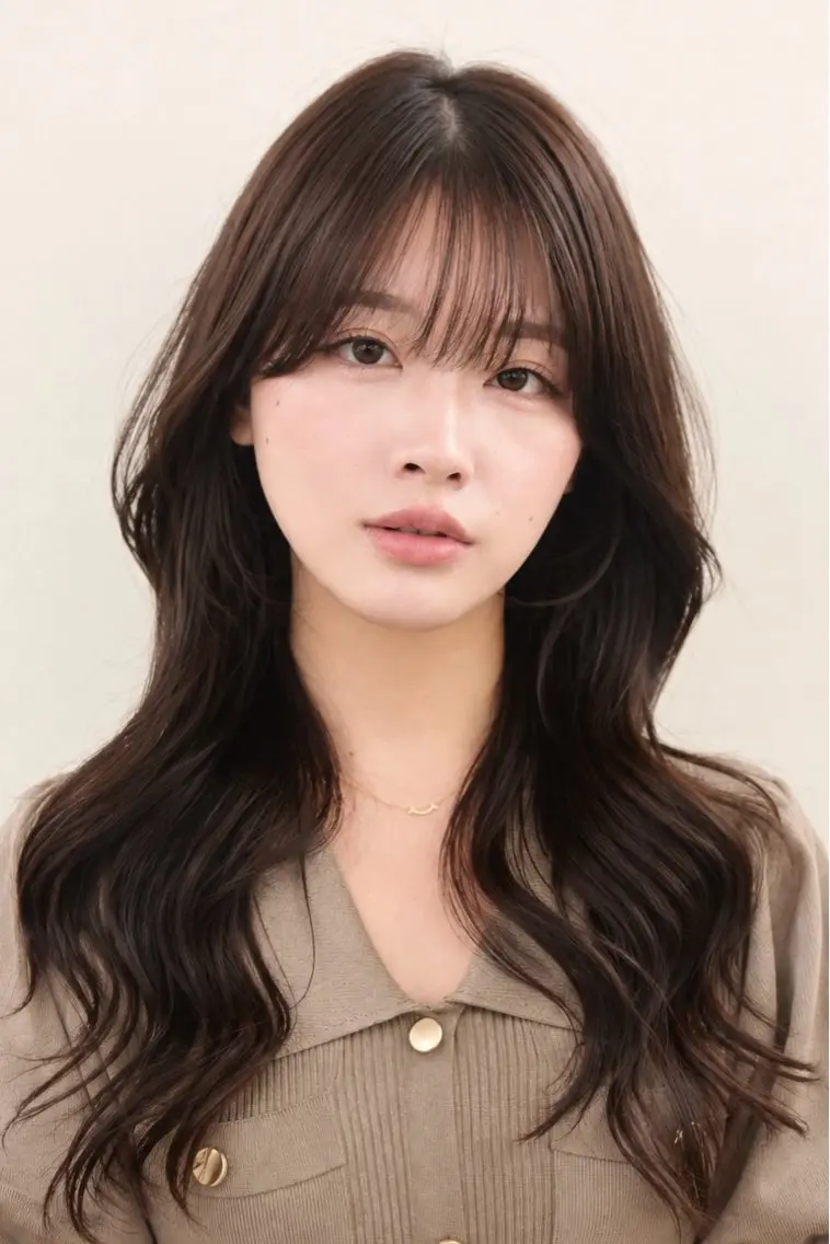 セミロング カット トリートメント ヘッドスパ 割れない顔まわり× 小顔補正レイヤー難波のヘアスタイル