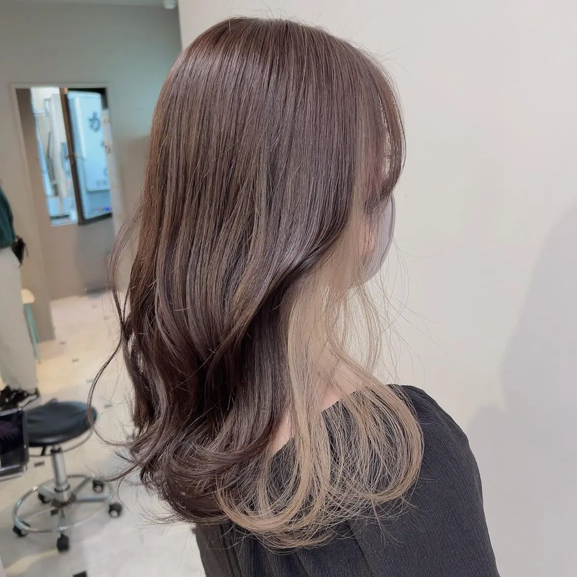 ロング カラー ヘアカラー トリートメント ヘッドスパ 🥞ベージュ系カラー 【すずきりほ】🥞のヘアスタイル