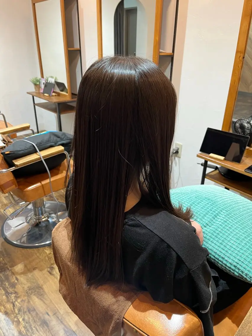 ロング パーマ 髪質改善 カット ヘアカラー 縮毛矯正 トリートメント 大人女子&髪改善専門 Nobuフリーランスのヘアスタイル