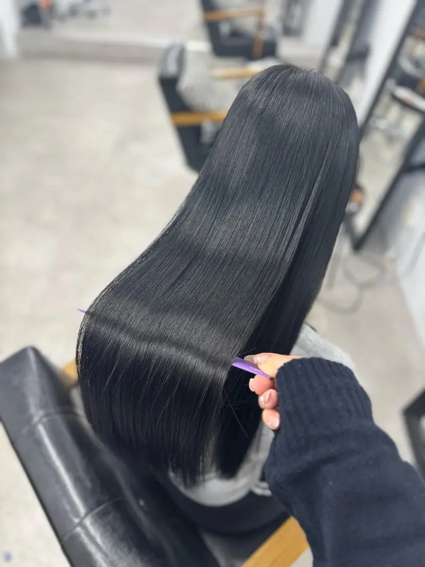 ロング 縮毛矯正 京都河原町 髪質改善🌛‧˚花綸のヘアスタイル