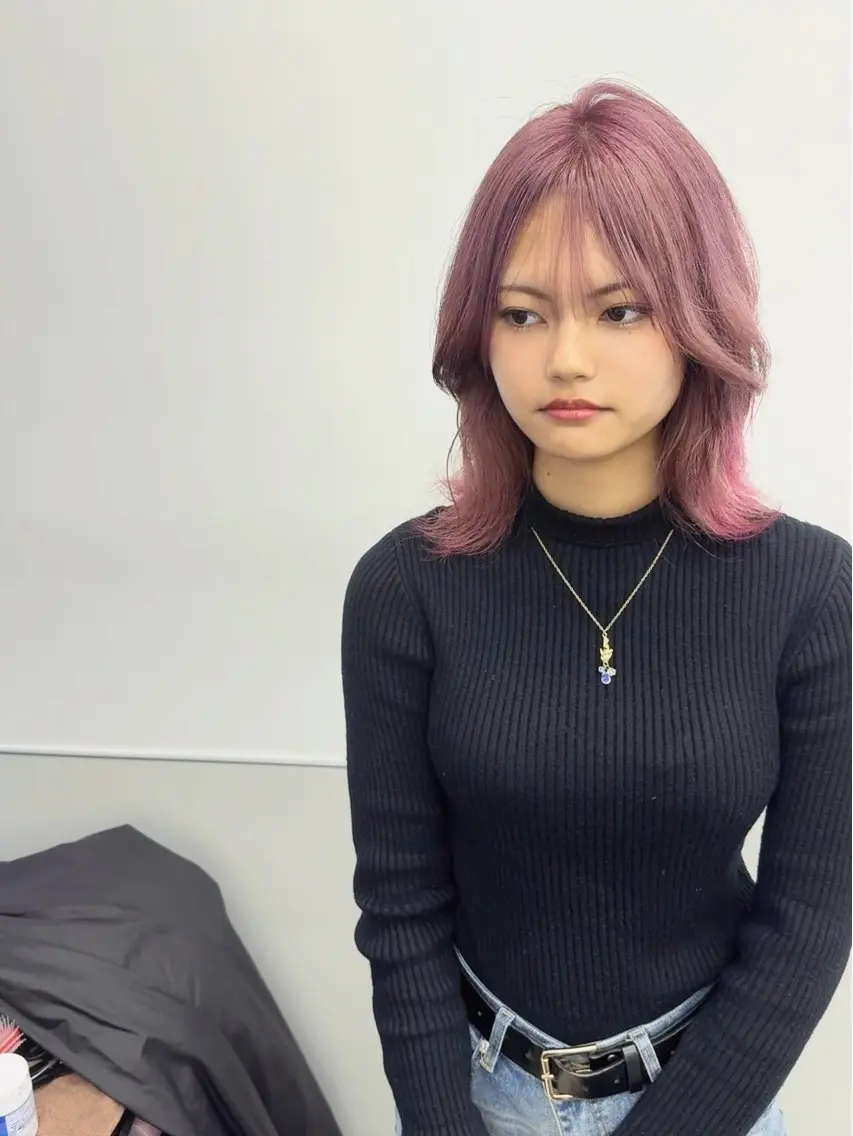 セミロング レイヤーカット カット ヘアカラー トリートメント 韓国ヘア🇰🇷 スズキのヘアスタイル