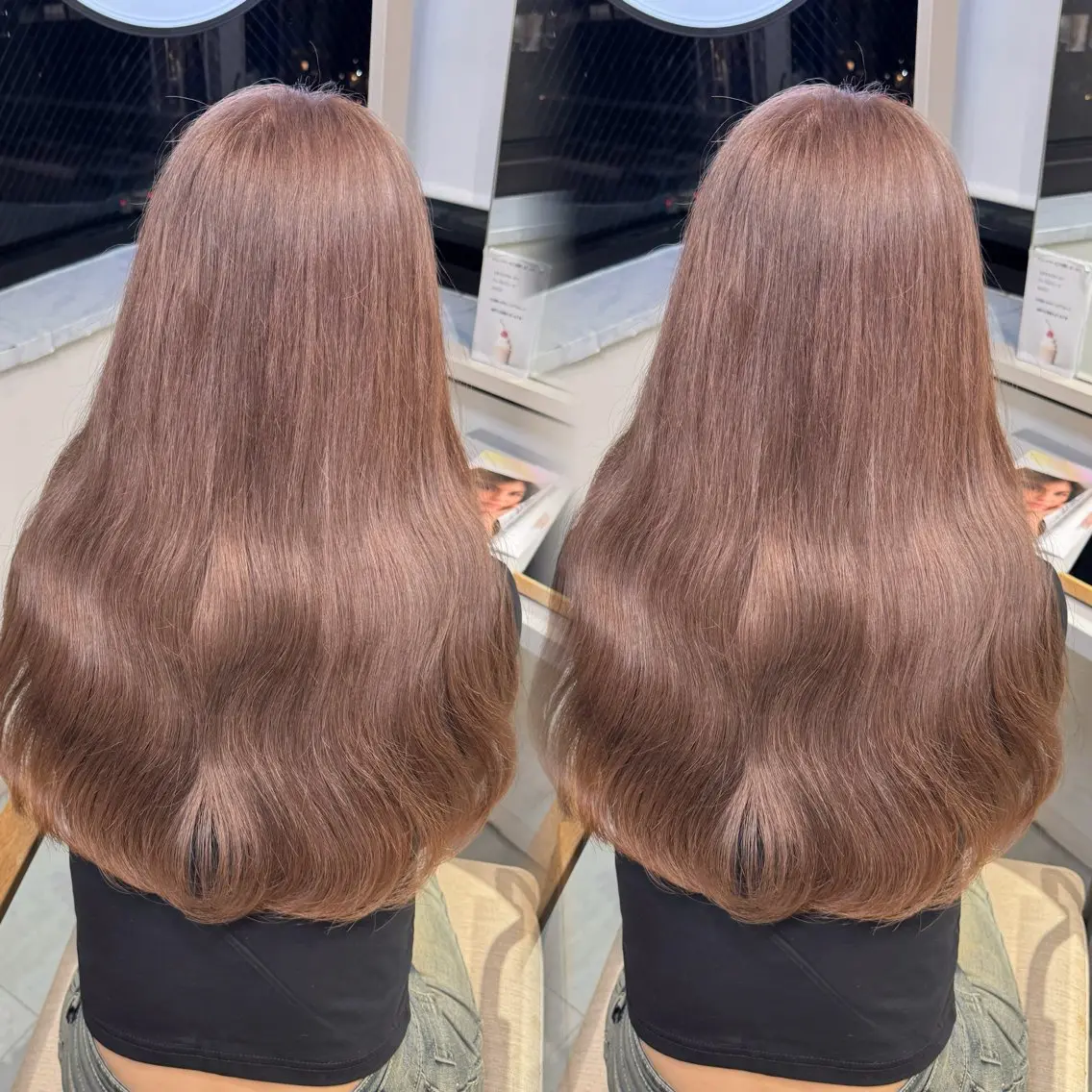 ロング カラー ベージュカラー ブリーチ ケアブリーチ デザインカラー ダブルカラー ヘアカラー トリートメント fuka/梅田/ ミルクティーベージュのヘアスタイル