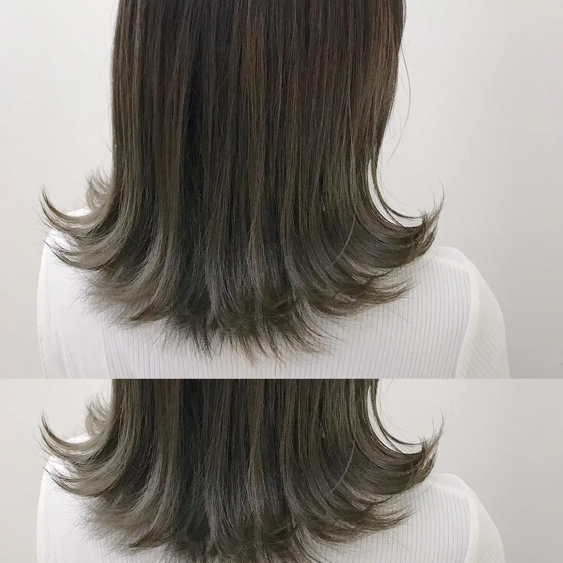 ミディアム カラー ブリーチ 透明感カラー 髪質改善 トリートメント ヘアカラー ブリーチカラー/ 岩破瑞希のヘアスタイル