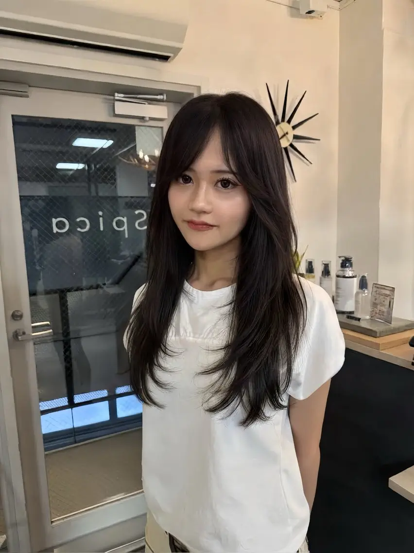 ロング カラー シールエクステ エクステ 韓国風ヘア レイヤーカット ロング カット エクステ 羽エクステ/ブリーチ ⭐️KENJI⭐️のヘアスタイル