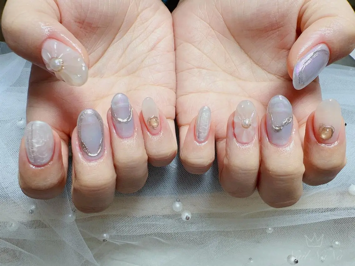 ミディアム カラー ネイル ハンドネイル Nail NaNaのネイルデザイン