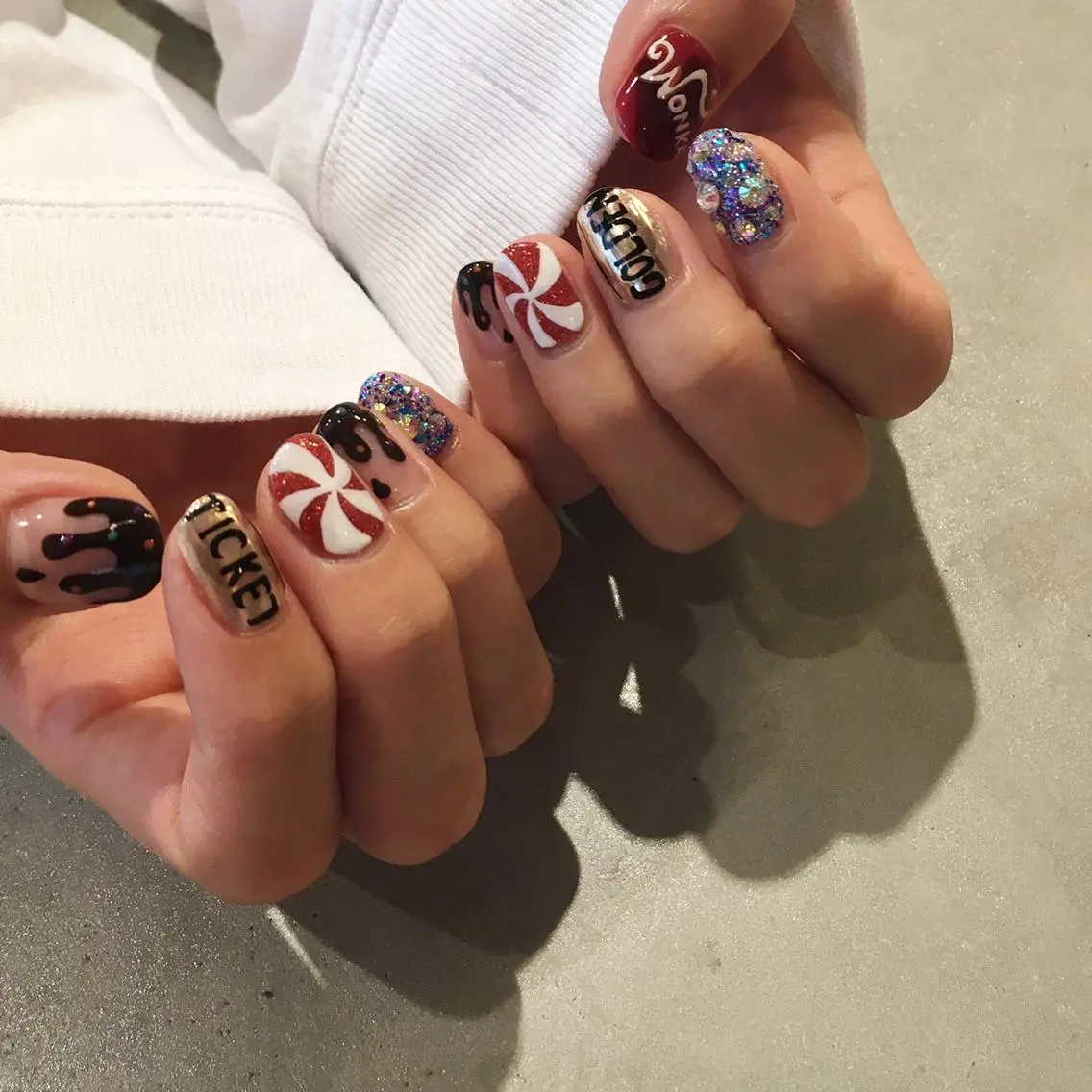 ネイル アートネイル ジェルネイル ミラーネイル 持ち込み ハンドネイル nail salon Soeurのネイルデザイン