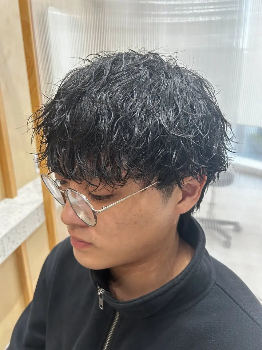 パーマ メンズ メンズパーマ 波巻きパーマ カット パーマ トリートメント 🫧艶髪ボブ🫧 チカのヘアスタイル