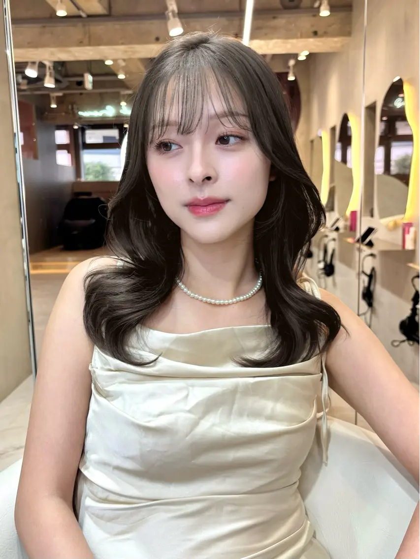 ミディアム レイヤー縮毛矯正 ささきすずね💗のヘアスタイル