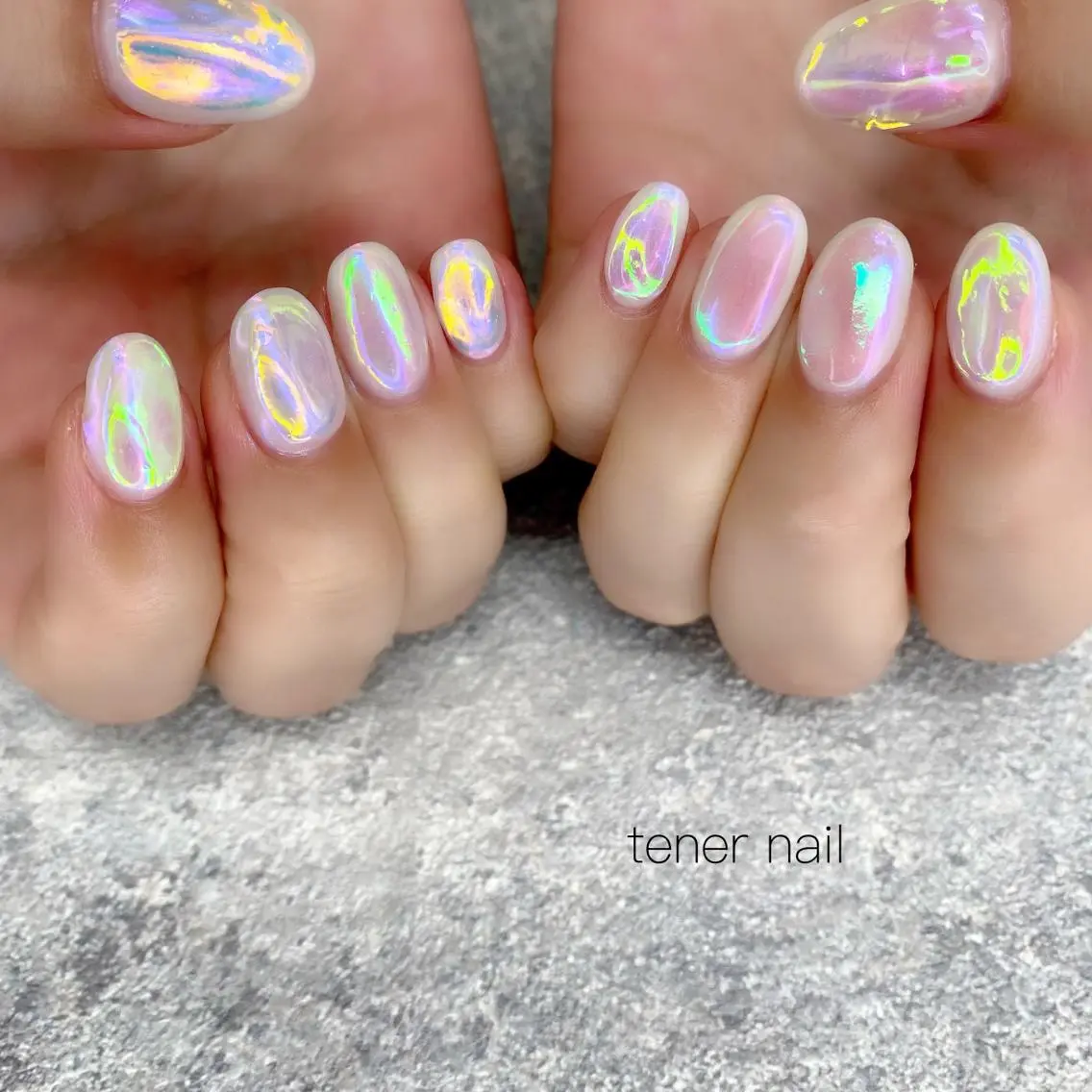 ネイル 氷ネイル・うるうるネイル テネルネイル tener nailのネイルデザイン