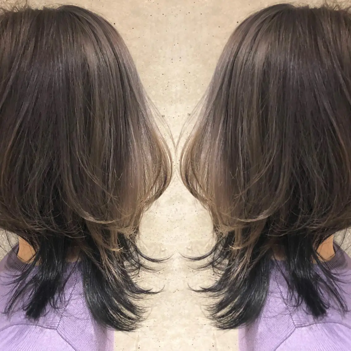 ミディアム カラーモデル募集中 美容室ハピスのヘアスタイル