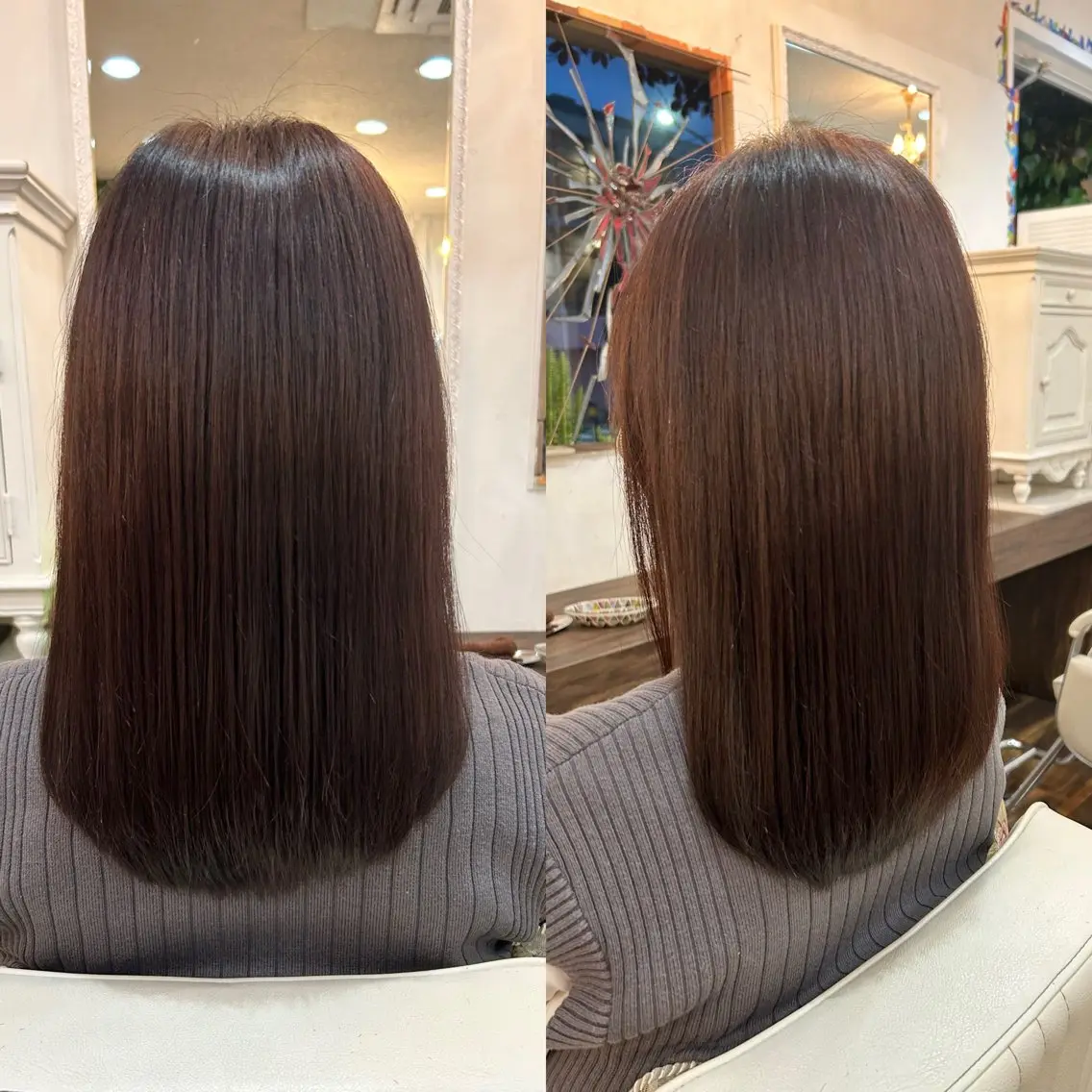 ミディアム カラー ピンクカラー 髪質改善 大川 真矢のヘアスタイル