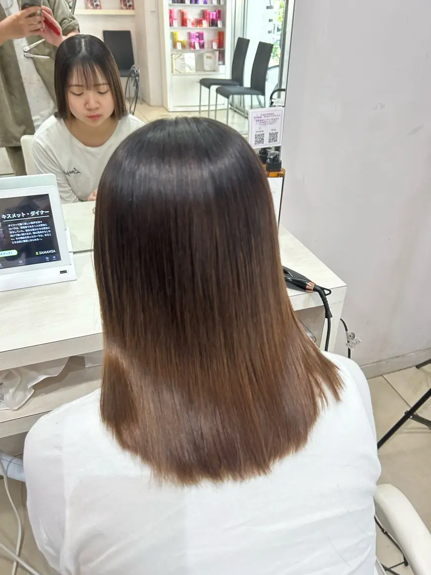 ミディアム 髪質改善 カット ヘアカラー トリートメント 【髪質改善カラー】 瀧田嵐士🇰🇷のヘアスタイル