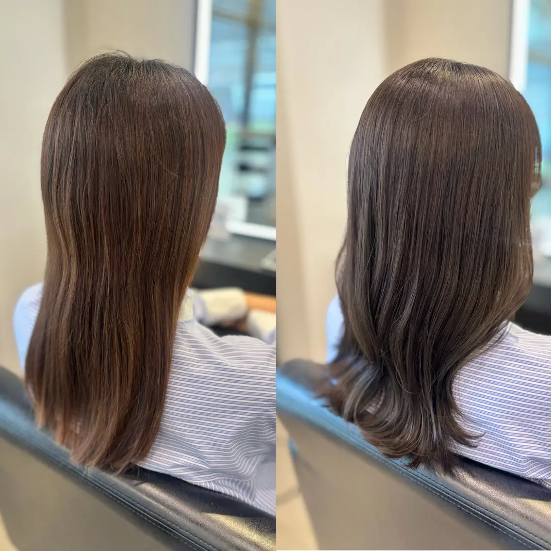 ロング カラー 透明感カラー グレージュ オリーブグレージュ オリーブグレー カット ヘアカラー トリートメント RABU /髪質改善 伏見/ヘアケアサロンのヘアスタイル