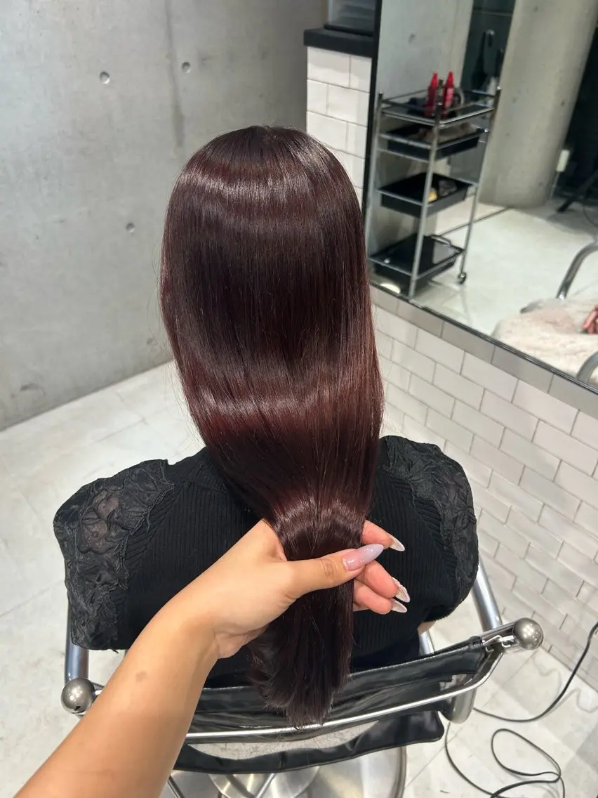ロング カラー ヘアアレンジ カット ヘアカラー トリートメント ボブ艶モテカラー🫧 カリンのヘアスタイル