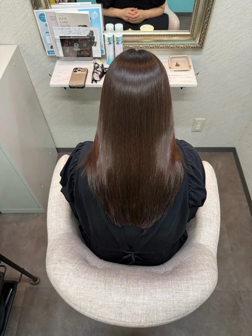 ロング ヘアカラー トリートメント ヘッドスパ 髪質改善/縮毛矯正 アンナ🍊のヘアスタイル