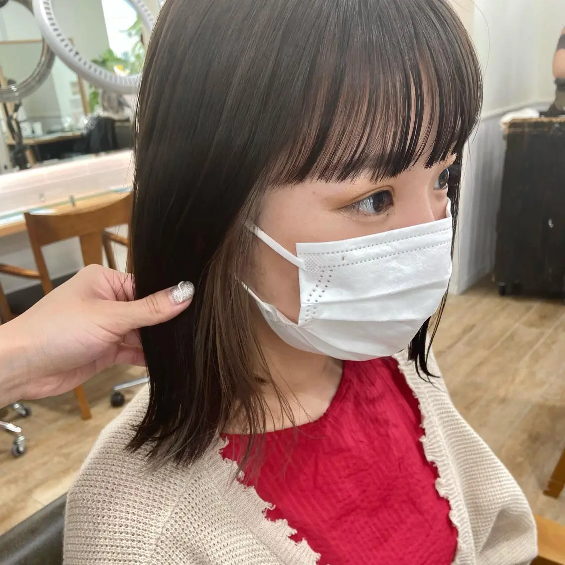 セミロング カラー パーマ ヘアアレンジ メンズ キッズ ネイル マツエク・マツパ 切りっぱなしボブ メンズハイライト メンズインナーカラー メンズ韓国風 ベージュカラー カット ヘアカラー トリートメント 横浜Bob美容師🤎 ERINAのヘアスタイル