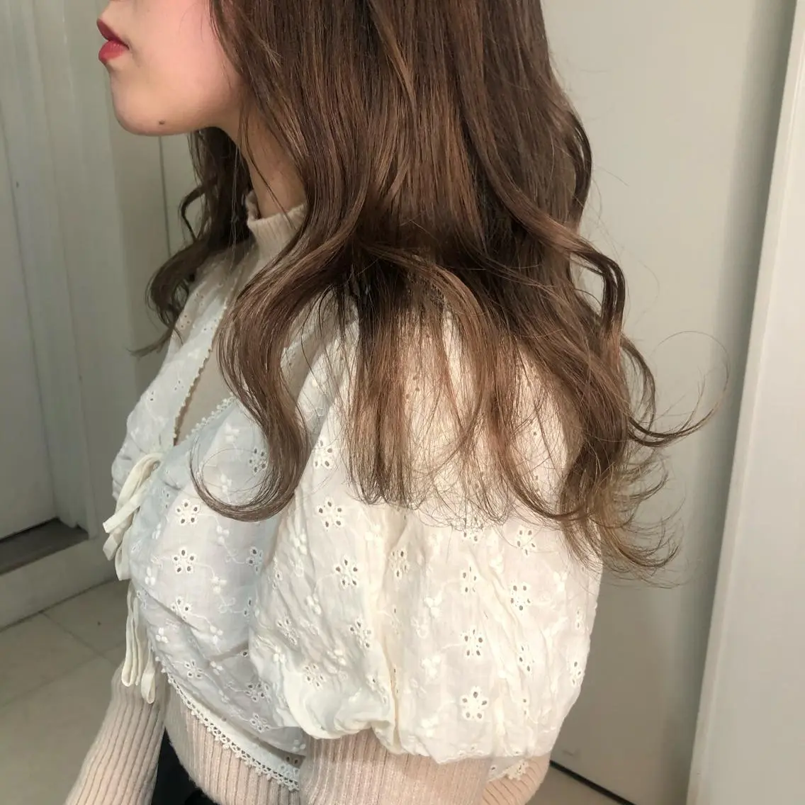 セミロング カラー ヘアアレンジ マツエク・マツパ ベージュカラー 透明感カラー🫧ヘア セット🫧松本菜月の眉毛・アイブロウイメージ
