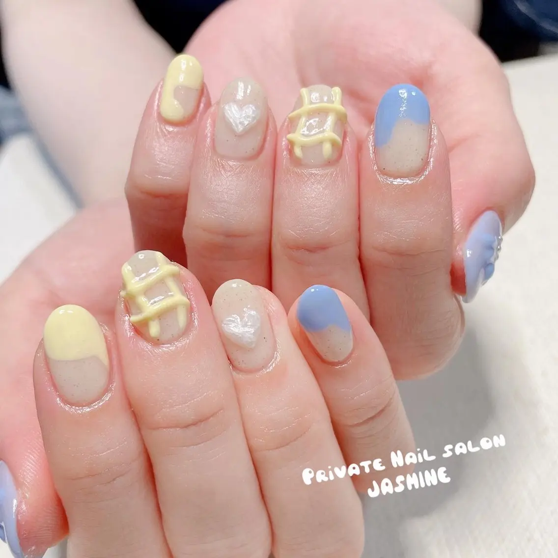 ネイル 韓国ネイル パステルネイル ぷっくりネイル Nail salon JASMINEのネイルデザイン