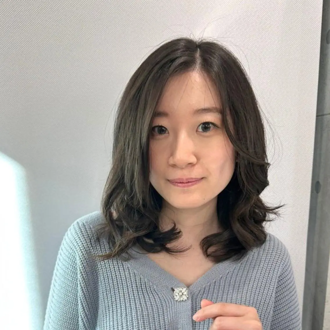 ミディアム カラー パーマ ブラウンカラー ダークブラウン 小顔カット ❇️安達 優心❇️ レイヤー/艶髪特化のヘアスタイル
