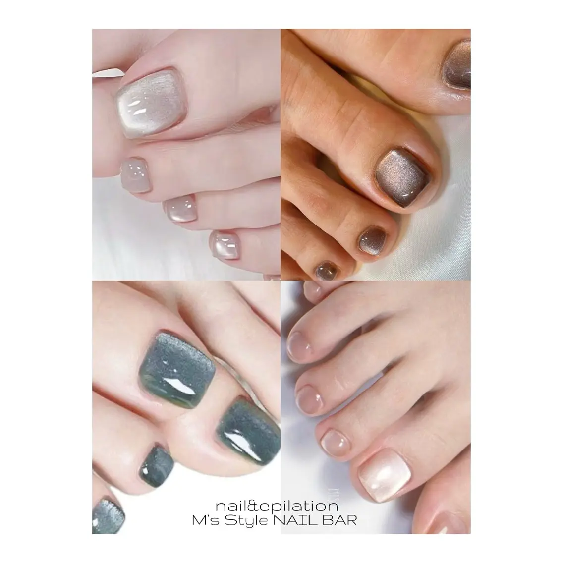 ネイル 成人式 フットネイル フレンチネイル ジェルネイル 韓国ネイル フットネイル M's Style NAIL BARのネイルデザイン