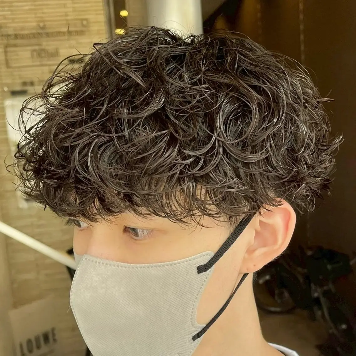 ミディアム パーマ メンズ カット パーマ 立川メンズ特化/ パーマ職人/氣田瞬介のヘアスタイル