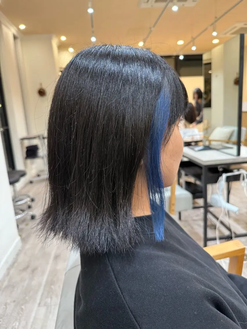 ミディアム カラー ヘアカラー クロギ リョウのヘアスタイル