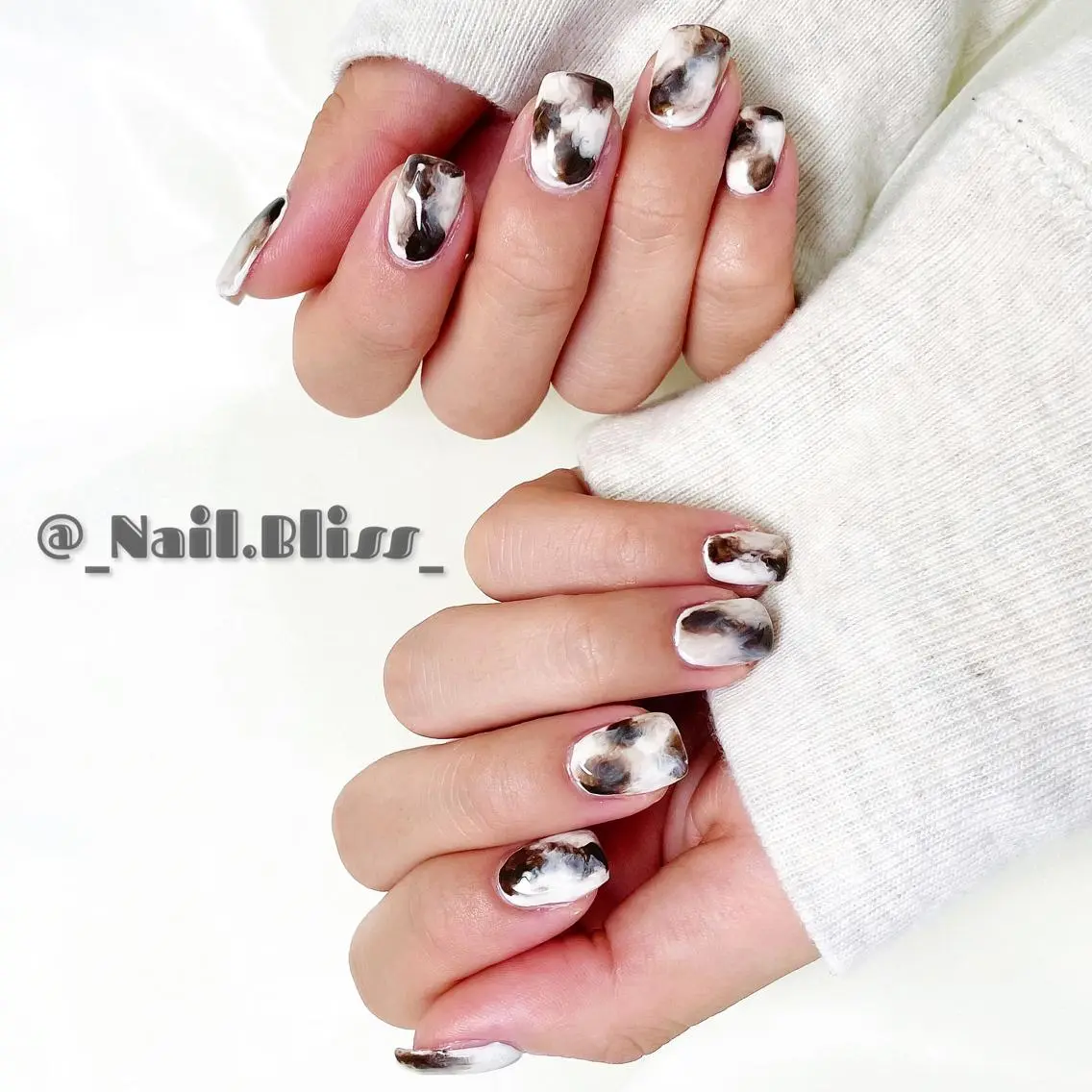 ネイル 大理石ネイル(マーブル) ハンドネイル NAIL BLISSのネイルデザイン