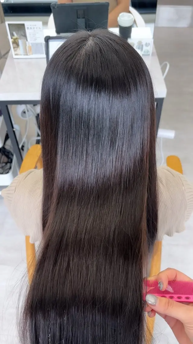 ロング 縮毛矯正 縮毛矯正 松浦 萌冬のヘアスタイル