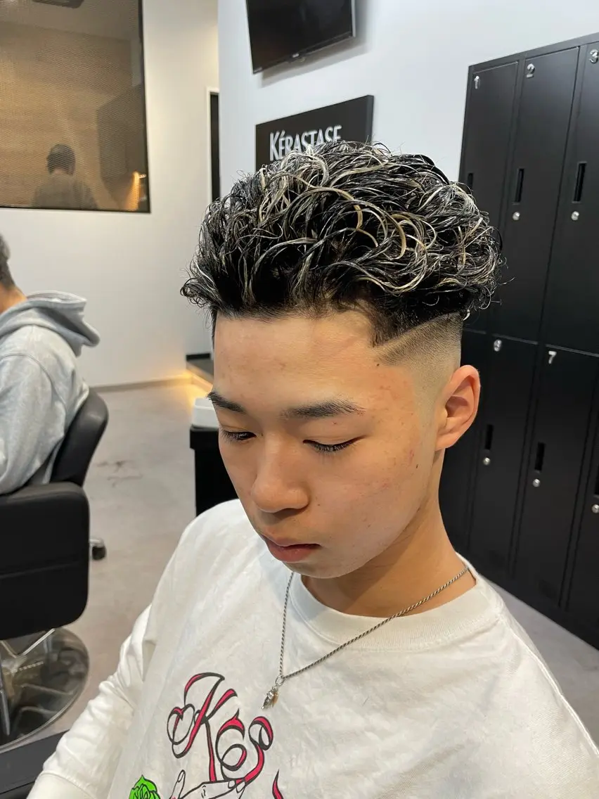 ショート パーマ メンズ メンズパーマ 【Men's Lapis横浜】翔太のヘアスタイル