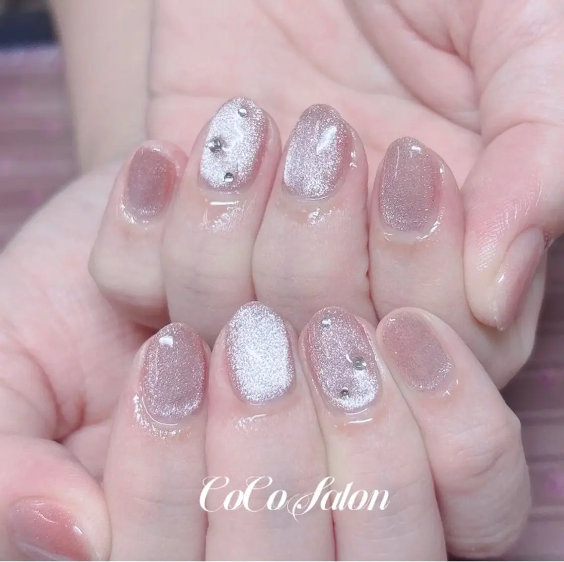 ネイル アートネイル ジェルネイル キラキラネイル マグネットネイル オフィスネイル ハンドネイル CoCo Salon ネイル/睫毛/脱毛のネイルデザイン