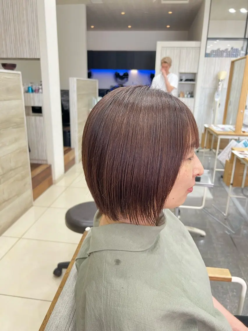 ショート カラー パーマ カット ヘアカラー 縮毛矯正 太白区/白髪ぼかし ハイライト/千葉達人のヘアスタイル