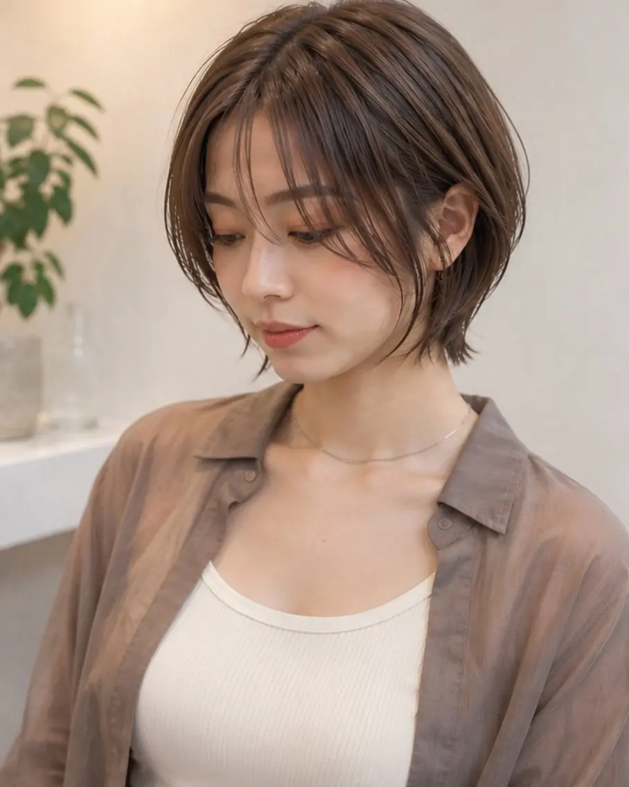 ショート カット ヘアカラー ボブ／ショート （中島若菜)のヘアスタイル