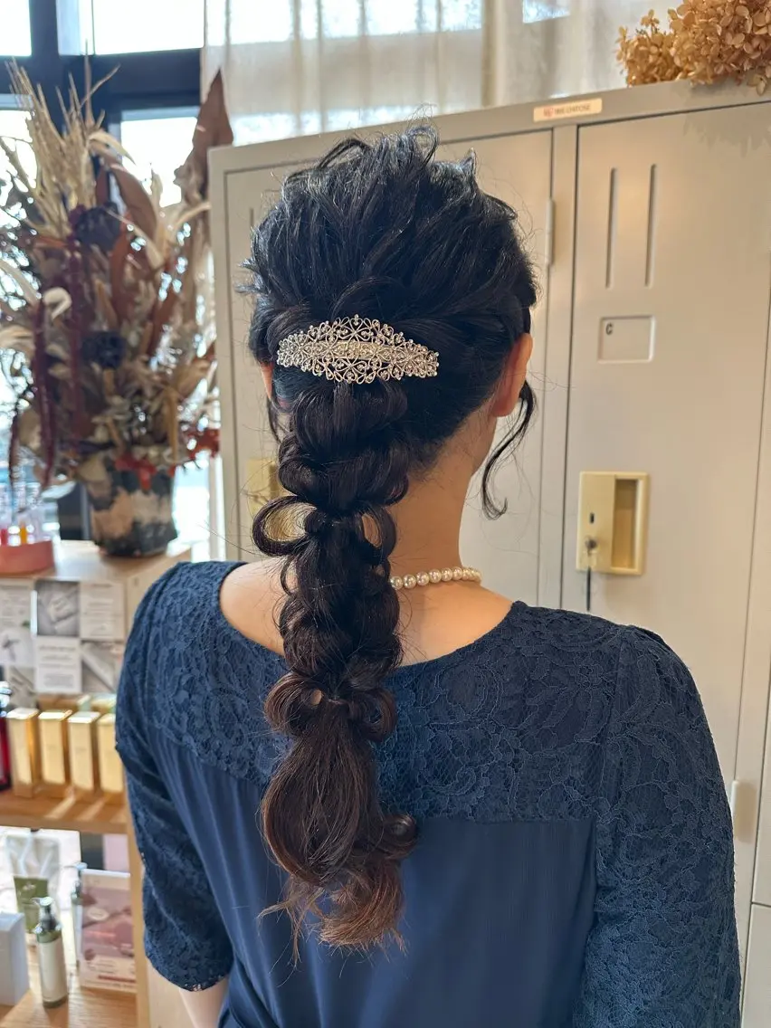 ロング ヘアアレンジ ヘアセット 高橋 那美のヘアスタイル
