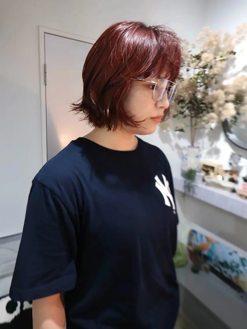 ミディアム カット ヘアカラー ボブ/レイヤー 学芸大学SaKuraのヘアスタイル