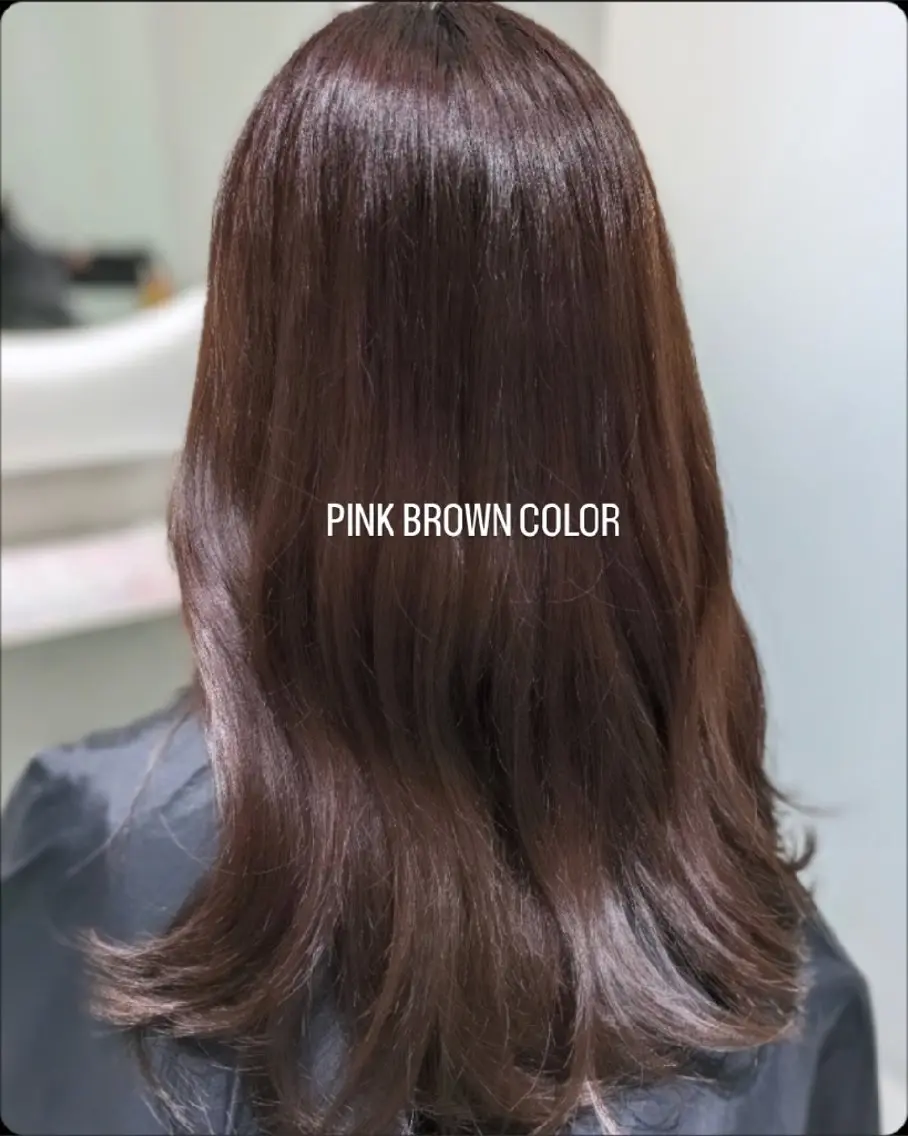 セミロング カラー ブリーチ ブラウンカラー ハイトーンカラー ブリーチなしカラー ピンクカラー カット ヘアカラー トリートメント 髪質改善/韓国メンズ カット&パーマ 猿川のヘアスタイル