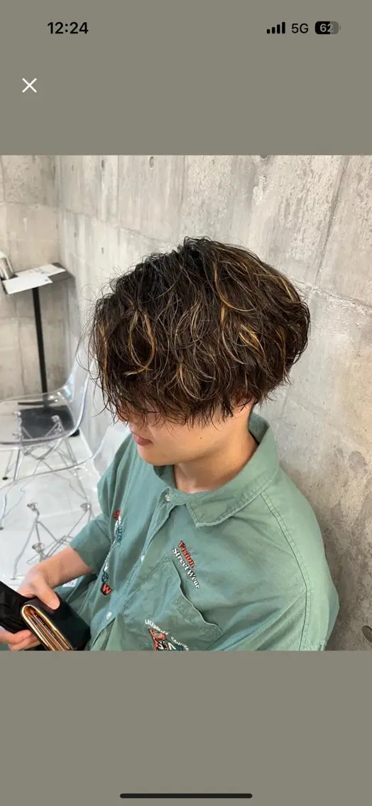 【🌀メンズパーマ〰︎】ニュアンス/毛流れパーマ➕カット➕トリートメントの写真