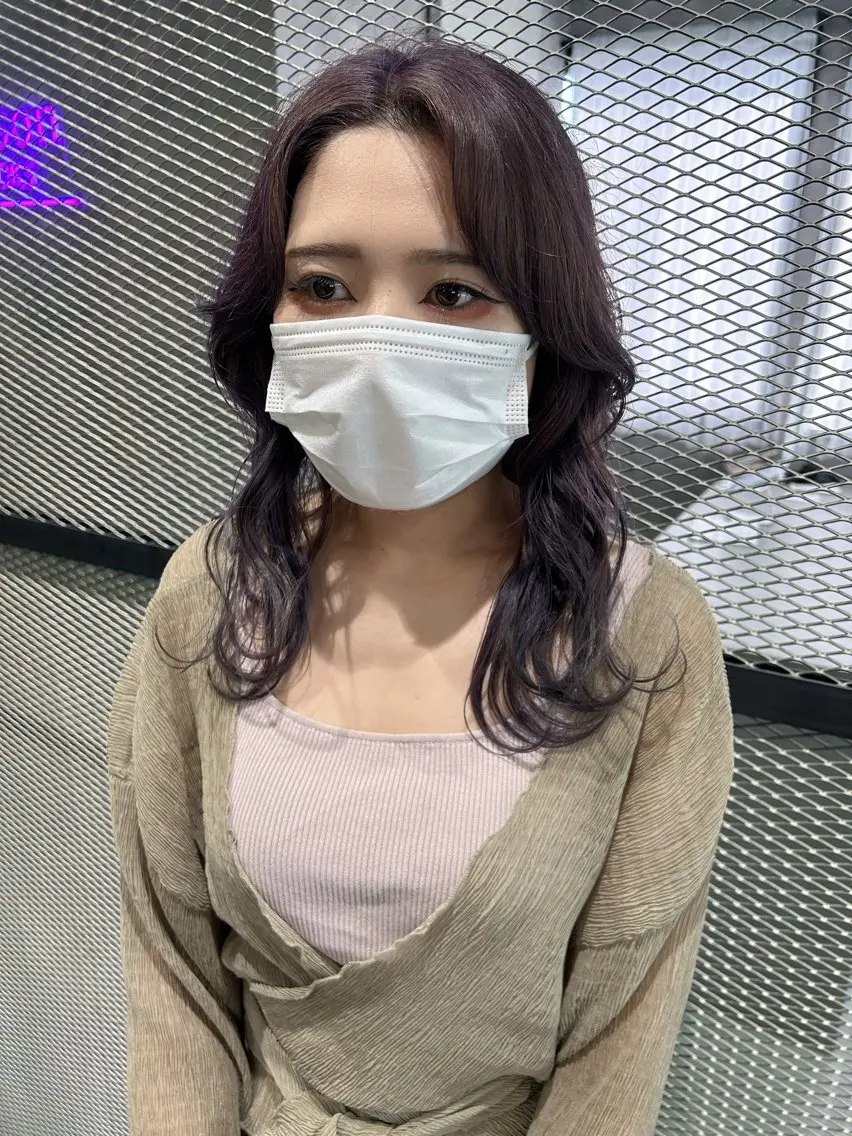 セミロング カラー カット ヘアカラー 平畑 直将のヘアスタイル