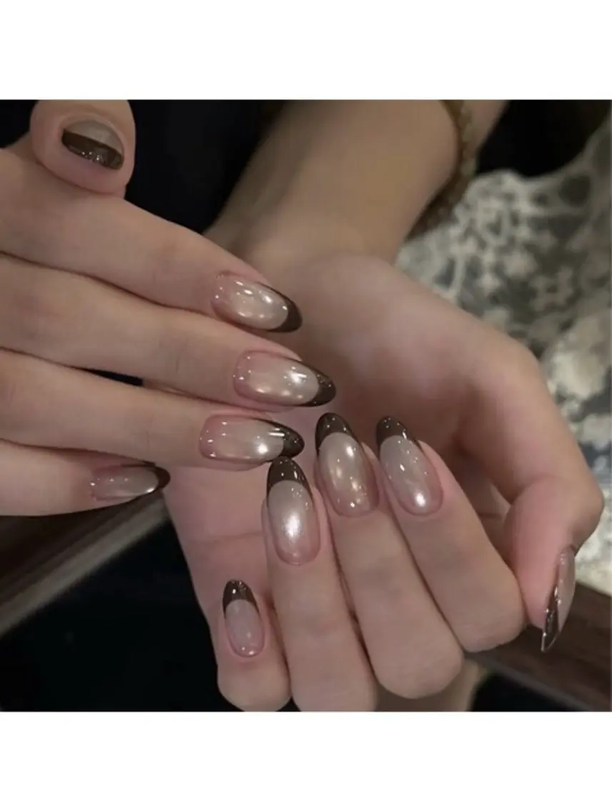 【Hand】💅海外大人気デザインマグネット+カラーフレンチの写真