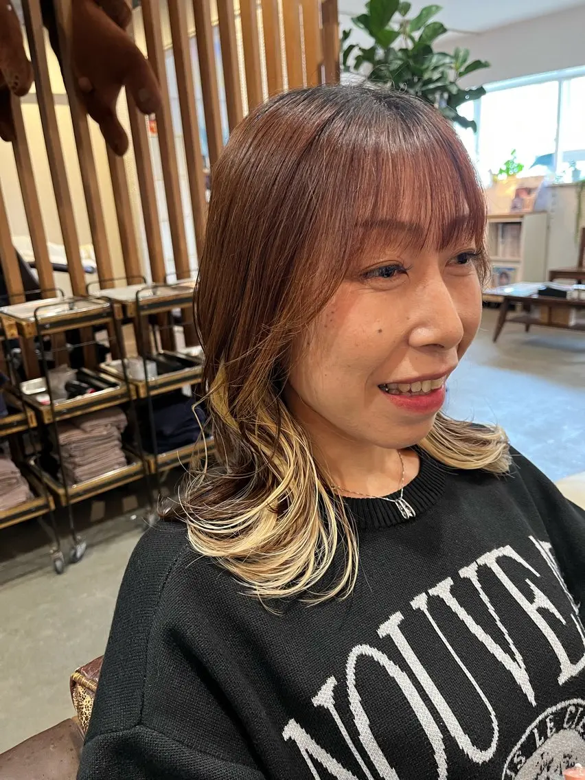 ミディアム 🫧透明感カラー× レイヤー🫧HARUのヘアスタイル