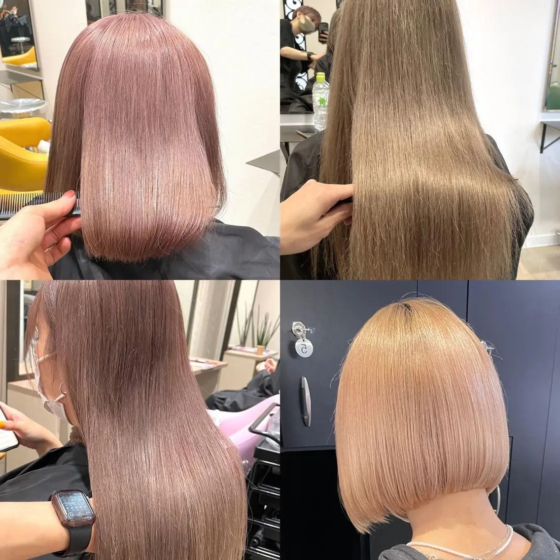 ロング カラー ヘアアレンジ 🧸ハイトーン🧸 ゆっきー🧸のヘアスタイル