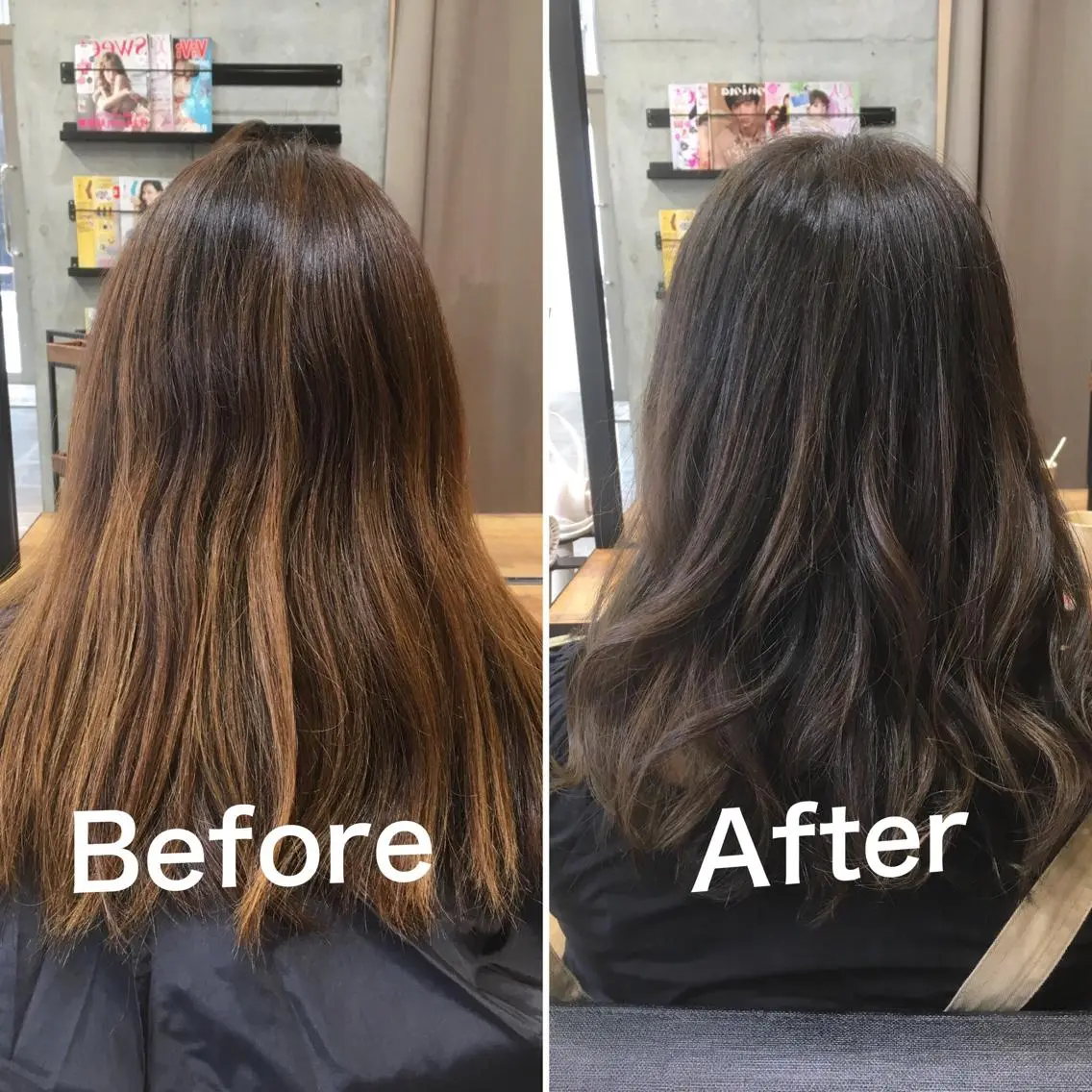 カラー アディクシーカラー グラデーションカラー オレンジ カット トリートメント 佐瀬竜矢PRIMAL /portのヘアスタイル