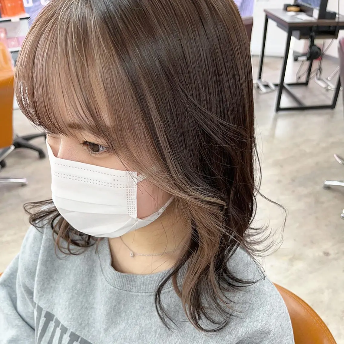 ミディアム ヘアカラー 🍓若山 未羽🍓 ReCharme新保のヘアスタイル