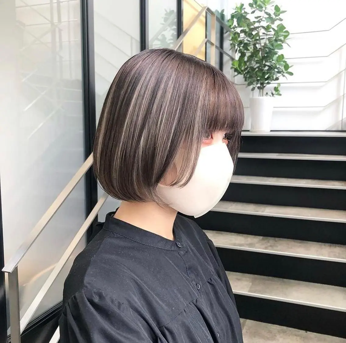 ミディアム カラー パーマ ヘアアレンジ メンズ キッズ メンズハイライト メンズハイトーン メンズインナーカラー デザインカラー ハイライトカラー カット ヘアカラー トリートメント stylist 🌸 kana.のヘアスタイル